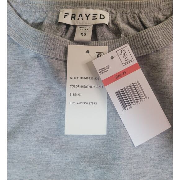 Frayed Jeans Marleigh Hi-Low Sweatshirt – Women’s XS – Gray – NWT - Picture 7 of 10